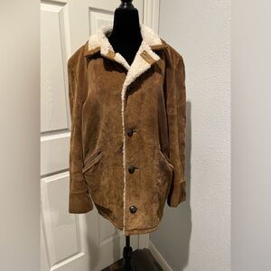 Montgomery Ward Vtg 70’s Corduroy Sherpa Rancher Yellowstone Car Coat men sz 42